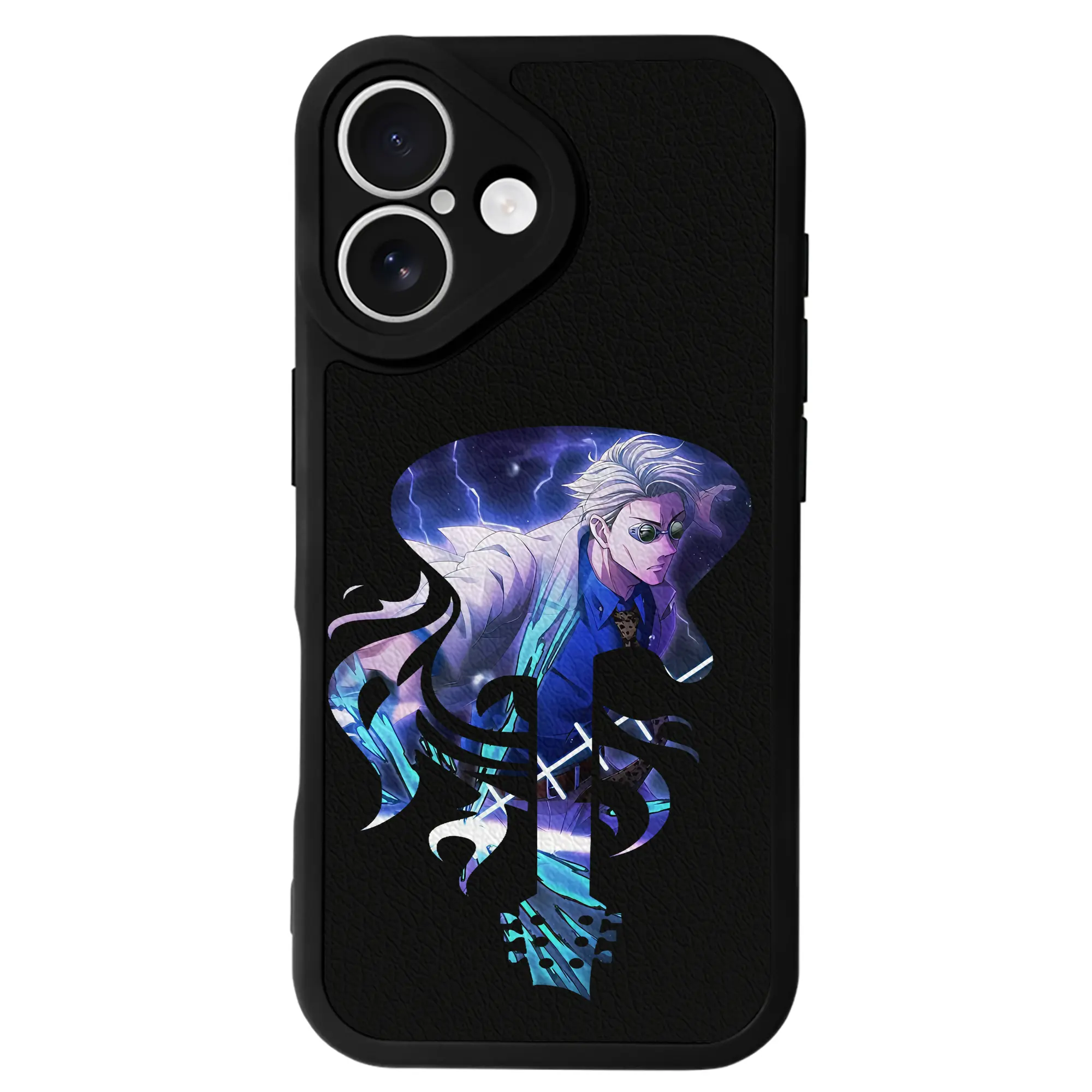 呪術廻戦 グッズ,七海 建人 - IPhone 16シリーズ対応 ・ シリコンスマホケース ・ レザー調 ・ 高精度フィット ・ 耐衝撃 ・ ワイヤレス充電対応 ・ 精密カット